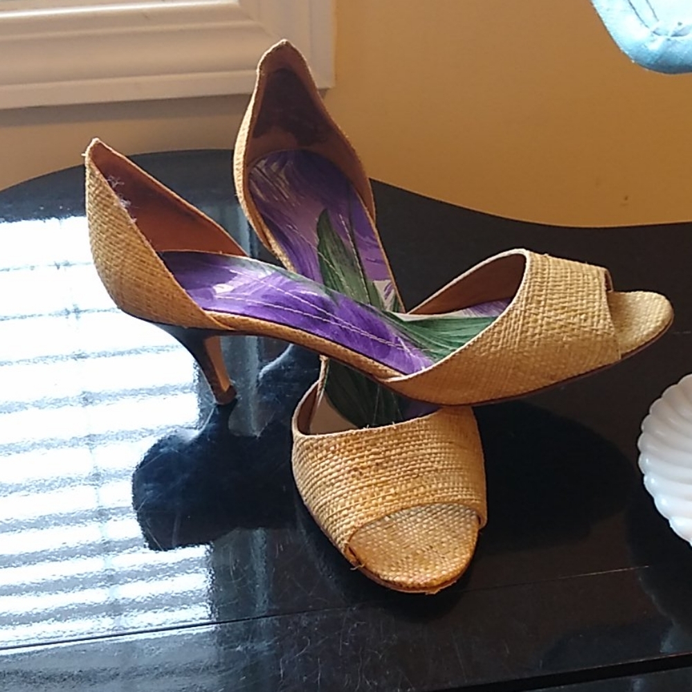 Kate spade straw heels